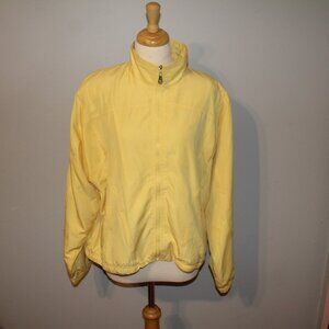 Koret XL Yellow Front Zip Lightweight Jacket Lined